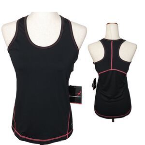 Endeavor Athletic Black Pink  Racerback Moisture Wicking Tank Top Size Small